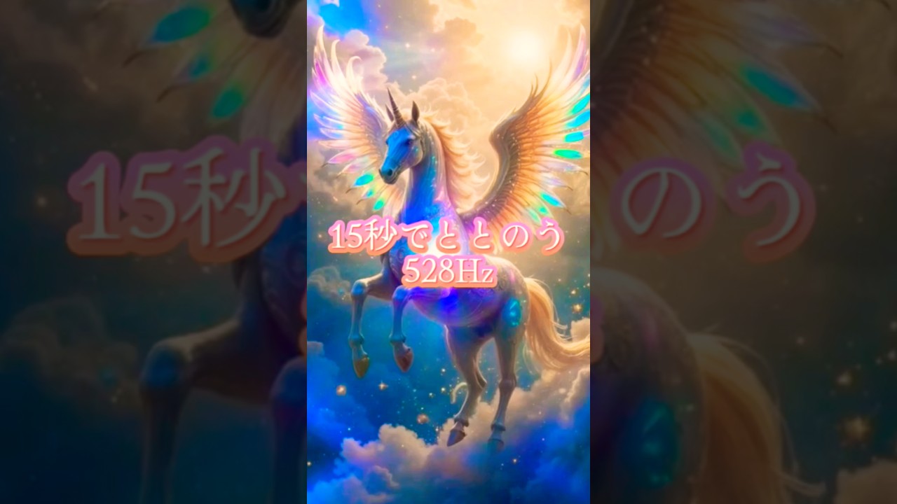 【15秒で整う】虹色のペガサスと528Hzの奇跡🪽✨ #528hz #スピリチュアル #ヒーリング音楽 #開運 #healingmusic #浄化 #healing #ヒーリング