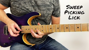 Sweep/economy picking and legato lick (with tab) | Licks - #11