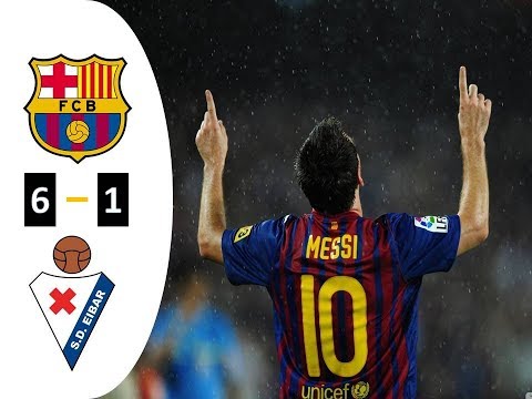 Messi 4 Goals vs Eibar – Barcelona 6-1 Eibar – La Liga Goals –  Messi Goals ⚽