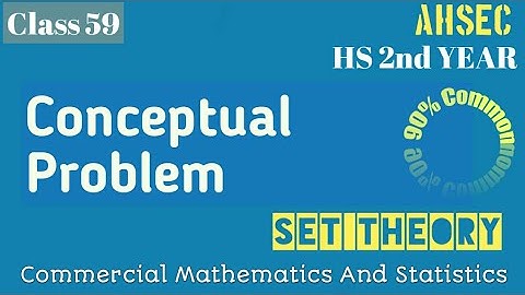 Class 59,Part(i), set theory, Commercial Mathematics and Statistics,HS 2nd year,Commerce,AHSEC