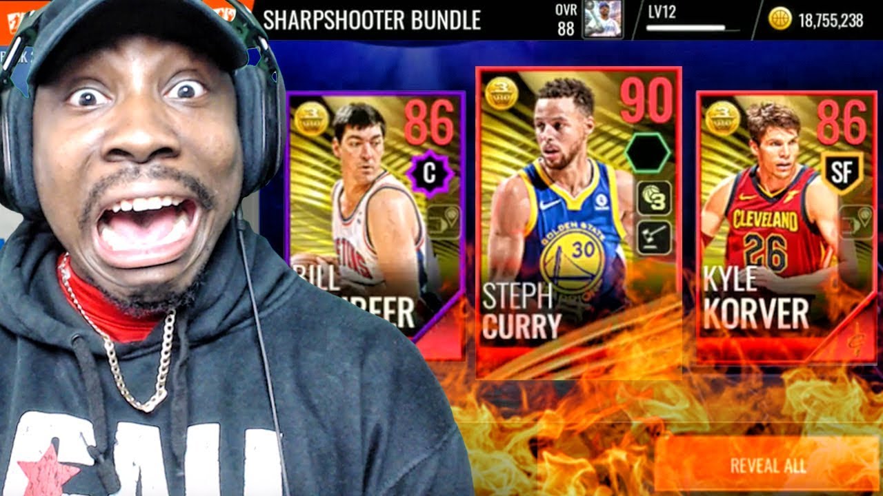 90 OVR STEPH CURRY IN SHARPSHOOTER PACK OPENING! NBA Live Mobile 18 Gameplay Ep. 17