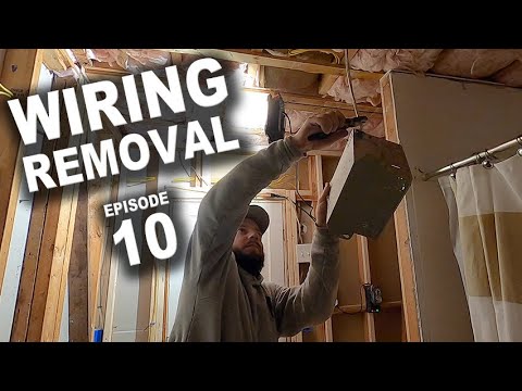 DIY Bathroom Remodel - Removing Old Wiring Circuits - Episode 10