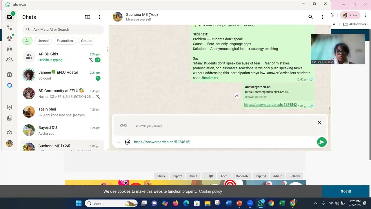OPEN Central Asia RIC: The Strategy Spotlight Segment:  Iffat Jahan Suchona from Bangladesh.