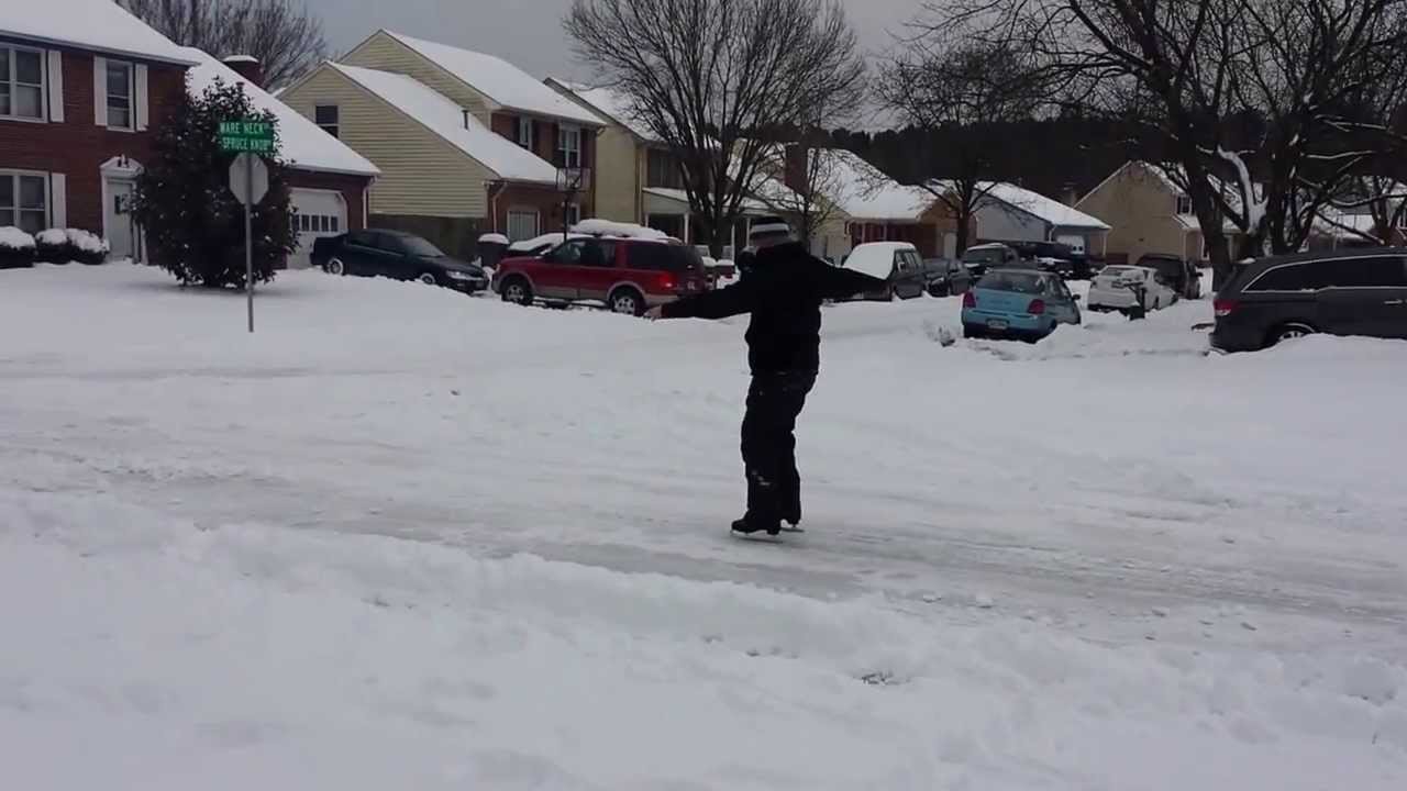 Ice skating in the street in Virginia Beach, VA YouTube