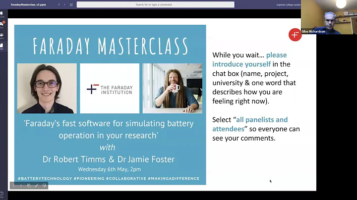Faraday Masterclass - Continuum Modelling Framework