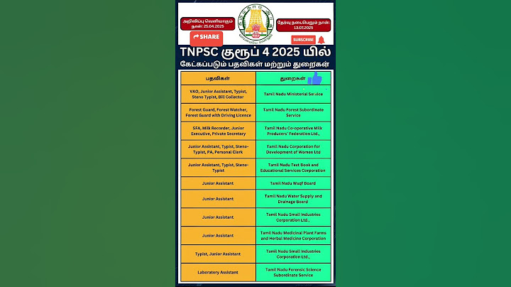 TNPSC Group 4 2025 – Full List of Posts & Departments | Exam Date & Notification Details!