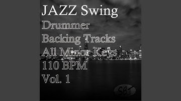 Jazz Swing Drum Backing Track in Eb Minor, 110 BPM, Vol. 1