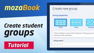 mozaBook - Create student groups