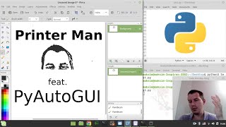 I Draw Like A Printer ( self-portrait ) with PyAutoGUI | Python automation for drawing