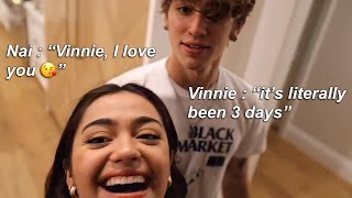 Nailea Devora and Vinnie Hacker simping for each other for 2 minutes straight