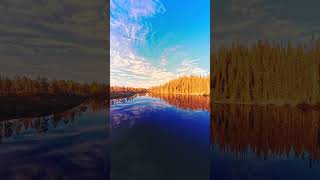 Mirror Lake Under Nordic Skies | Norway Ambient Nature 4K