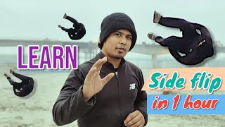 learn side flip, easy method, tutorial for beginners #tutorial #parkour #sideflip
