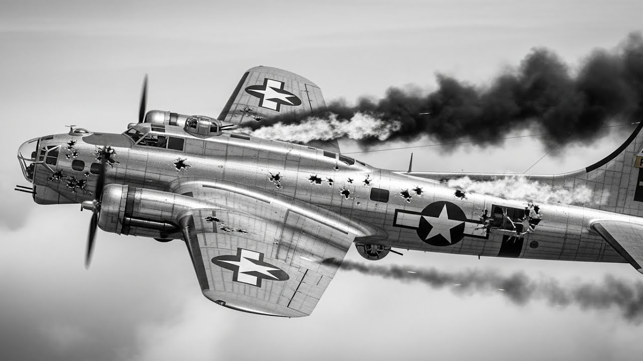 Его бомбардировщик B-17 загорелся на высоте 20 000 футов — он потушил огонь голыми руками.