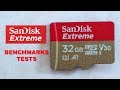 SANDISK EXTREME microSD UHS-I CARD Benchmarks Tests