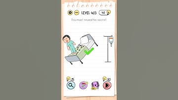 reveal his secret level 403 #braintest2 #braintestlevels patient #intrestinggame new games for kids