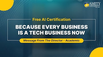 Earn a Free AI Certification | Amity Online Courses for Future Readiness