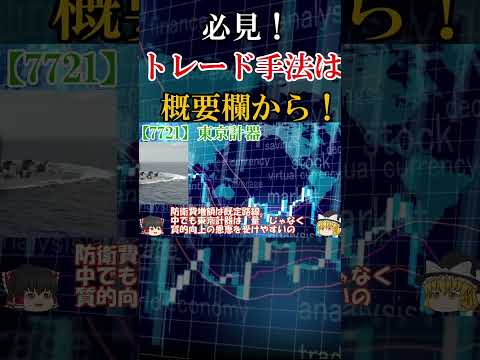【防衛装備品の隠れた本命】東京計器株式会社 7721　#日本株