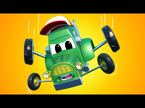 O TRATOR pousa na caçamba aérea - Cidade do Carro - Desenhos animados infantis
