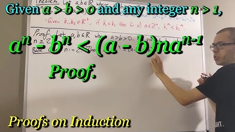 Prove that a^n - b^n ﹤ (a-b)na^n-1 (given a ﹥ b ﹥ 0 and any integer n ﹥ 1) [ILIEKMATHPHYSICS]