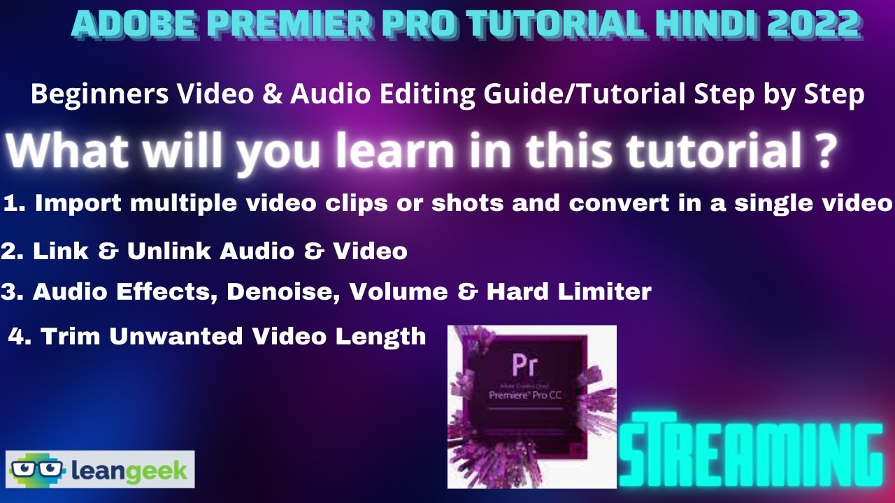 Adobe Premiere Pro Tutorial In Hindi | Full Tutorial for Beginners ...