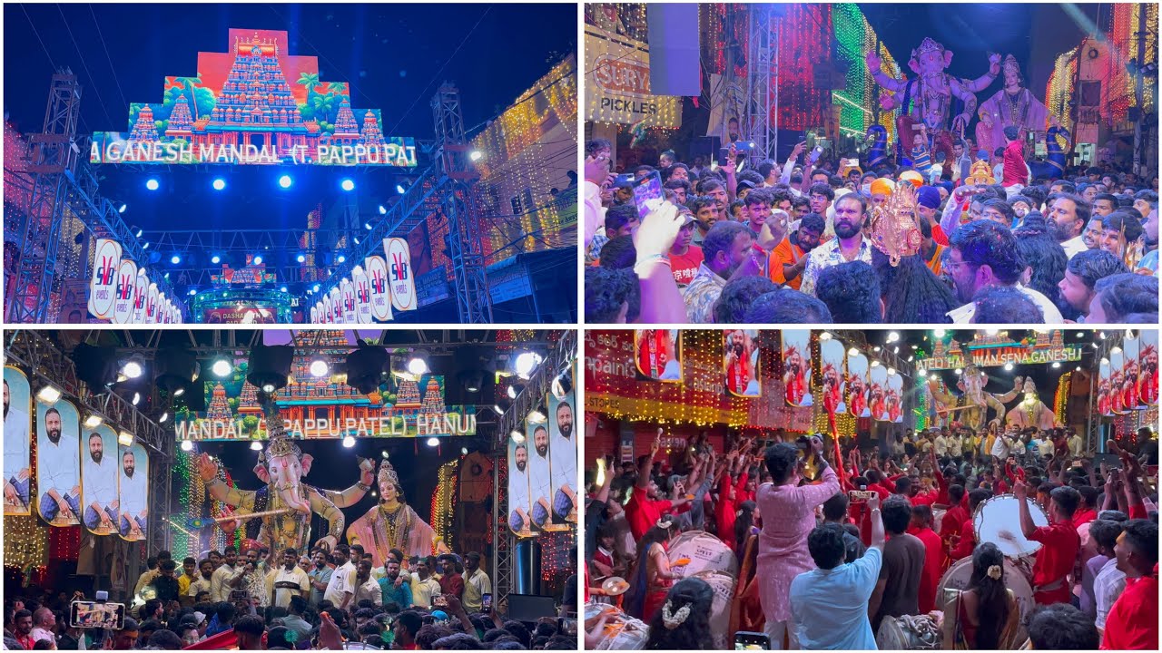 Bowenpally Pappu Patel Ganesh Nimajjanam 2025 Full Video Grand Entry 