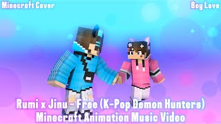 “FREE - Rumi & Jinu' - Minecraft Animation Clip | KPop Demon Hunters Fanmade Animation ♪