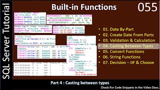 Built in Functions | Part 4 - Casting between Types | SSMS TSQL Tutorial #55