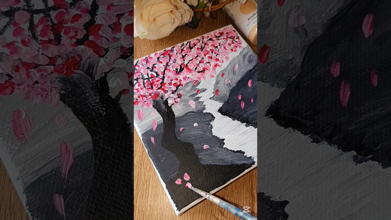 Cherry Blossom Tree Dark Theme 🩷🖤 