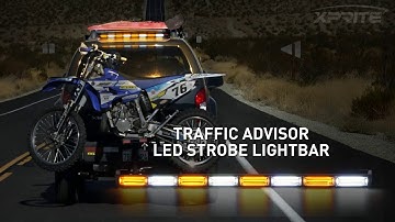 Xprite 35 inch White Amber Traffic Advisor COB LED Strobe Emergency Light Bar