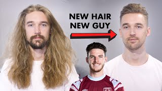 Declan Rice Hairstyle - Undercut Style - Long To Short Hair Transformation