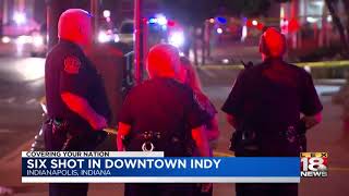6 shot in downtown Indy