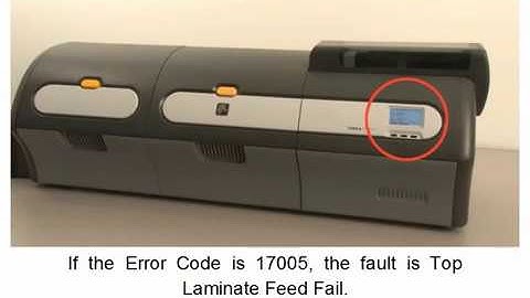 Zebra Cardprinter ZXP7 - Probleem met laminator verhelpen