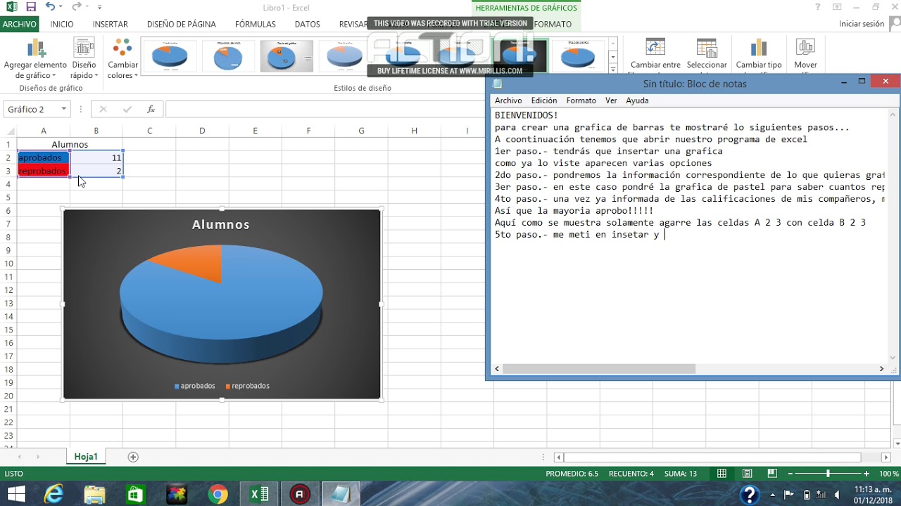 como realizar una gráfica circular en excel - YouTube