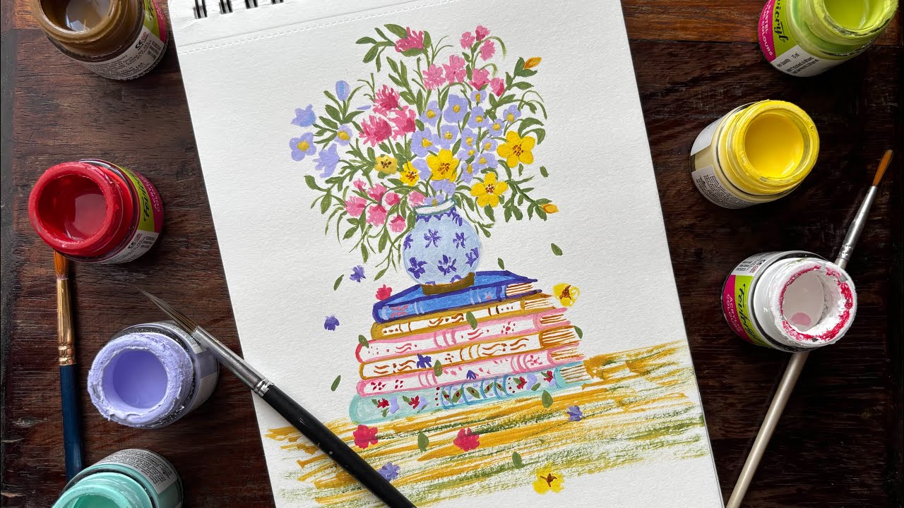 New Acrylic Painting | Relaxing Music for a calm mind | Using art as a therapy