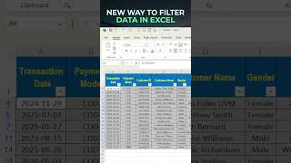 New way to filter data in excel #shorts #short #shortvideo #shortsvideo #youtubeshorts #youtube #yt