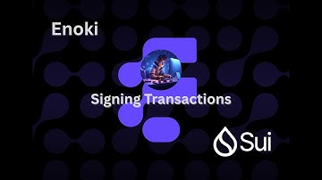 Enoki: Transaction Signing in Sui dApps with zkLogin Integration