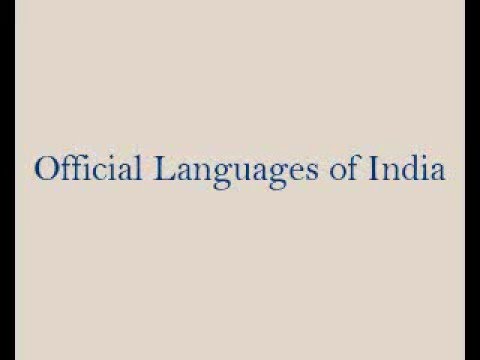 Official Languages Of India