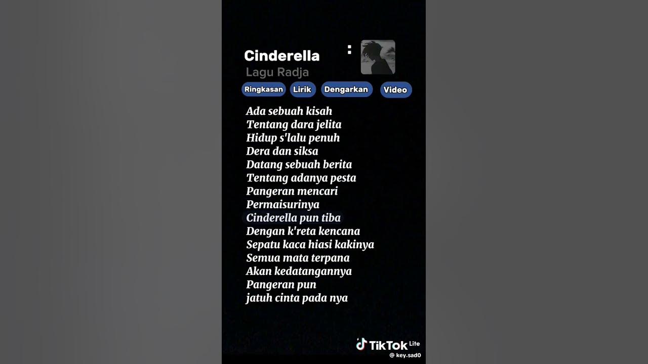 lirik lagu Cinderella - YouTube