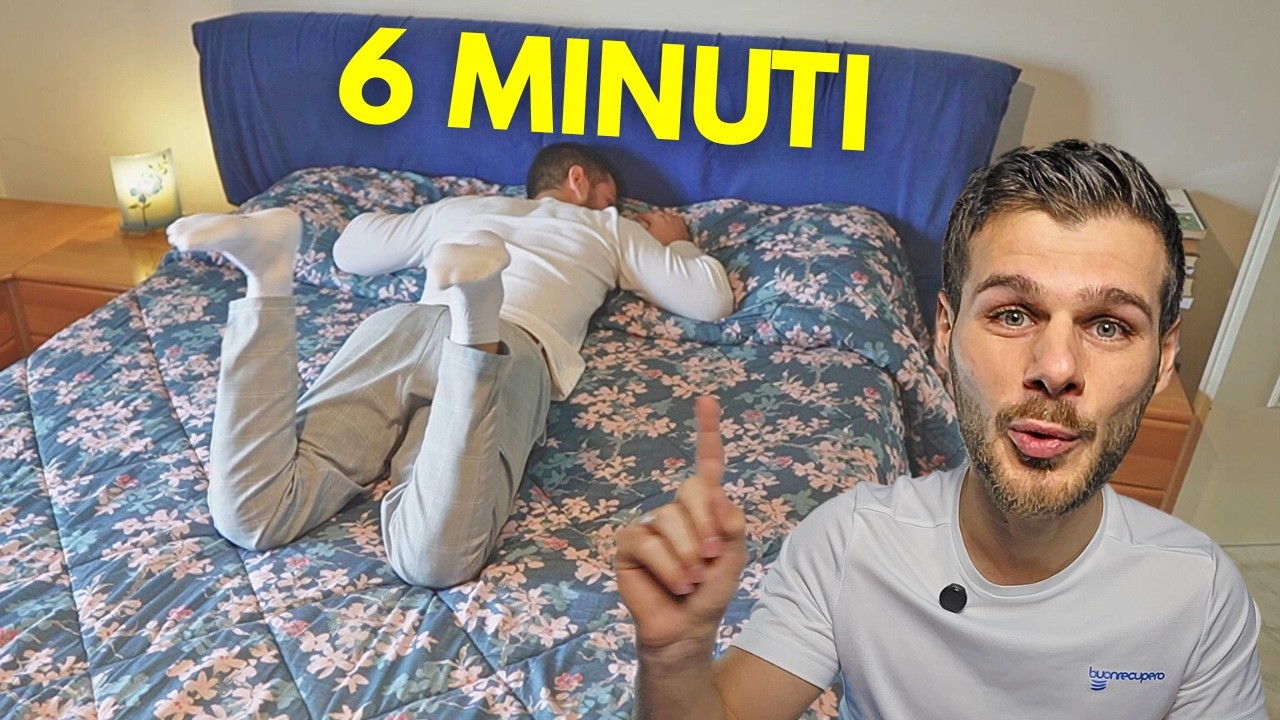 6 minuti di ESERCIZI per MAL DI SCHIENA e postura da fare a LETTO - YouTube