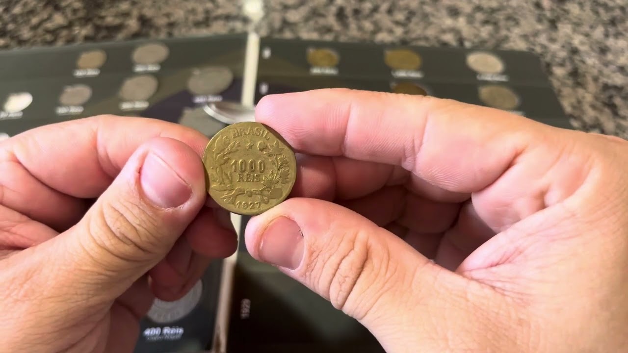 Moeda 1000 réis 1927 Brasil 🇧🇷