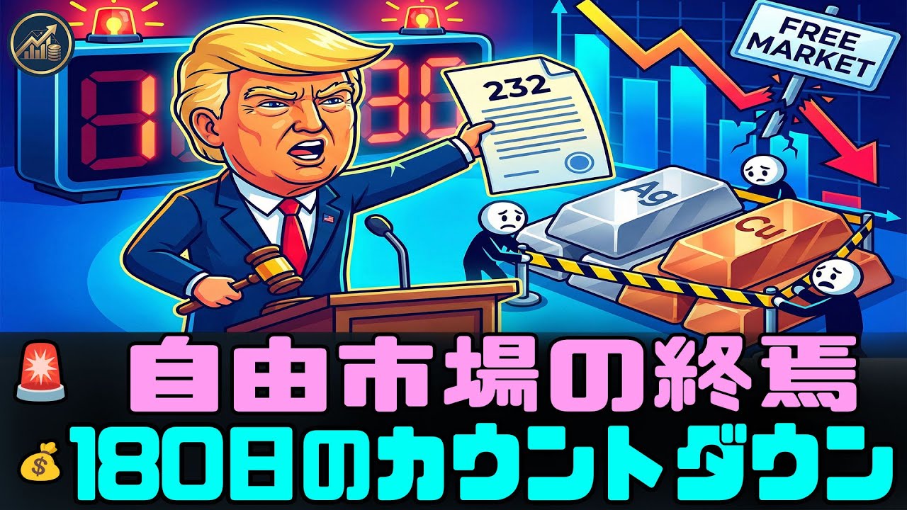 🚨 【トランプの宣戦布告】銀・銅「180日間のカウントダウン」開始！232条発動で自由市場が消滅する
