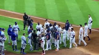 Dodgers vs Astros BENCHES CLEARING ‘BRAWL’