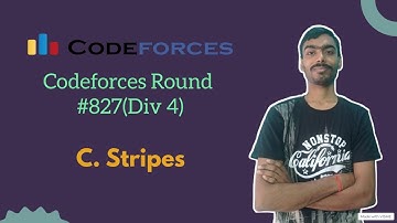Stripes || Codeforces round #827 (Div 4) || Codeforces