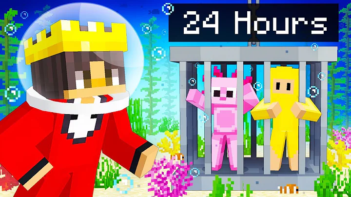 Locking Friends UNDERWATER For 24 HOURS in Minecraft!