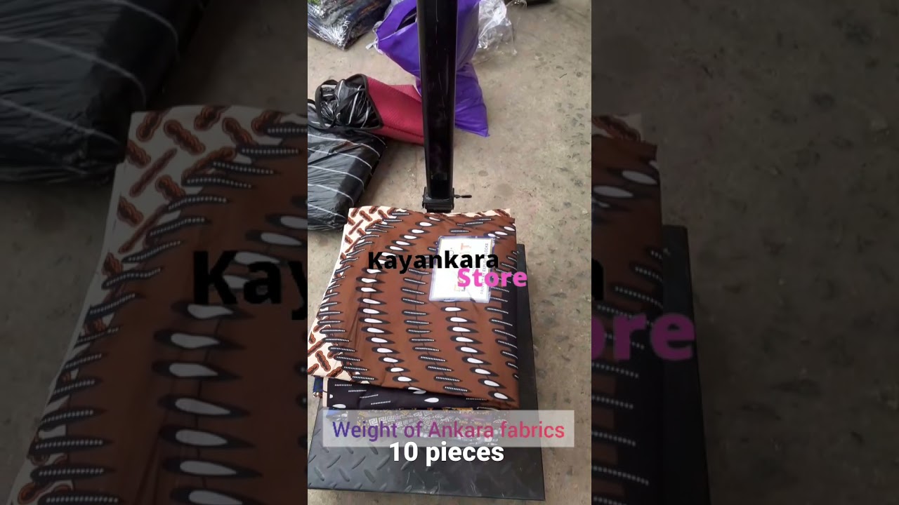 Weight of 10 pieces of Small Ankara fabrics