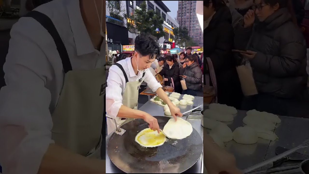 0葱油饼 #夜市 #夜市小吃 #美食 02-20-3 #streetfood #麻辣烫 #夜市小吃 #麻辣烫 #夜市小吃 #food