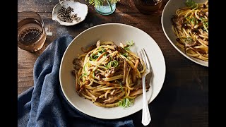 How to Make Creamy Miso Mushroom Pasta #shorts