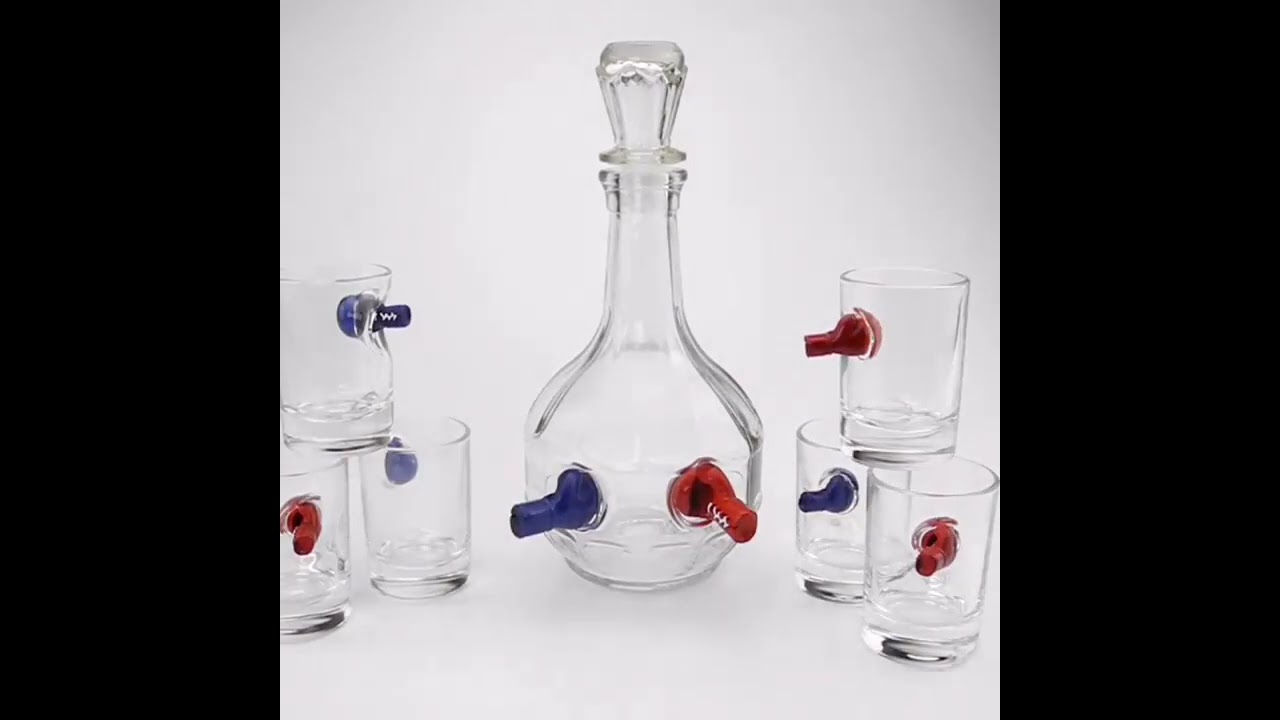 Набор Графин Реванш и 6 стопок с боксёрской перчаткой