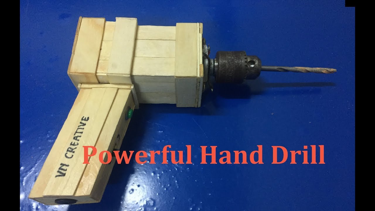 DIY Powerful Hand Drill At Home YouTube