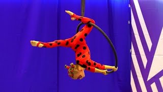 Леди Баг, девочка супер герой. гимнастика, воздушная гимнастика, Мия 5 лет, Lady bug